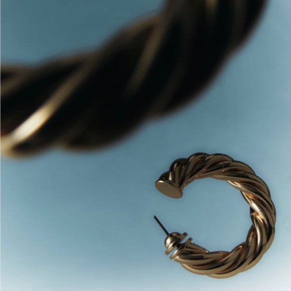 Zara Tiwsted Hoop Earrings - Picture 3 of 6